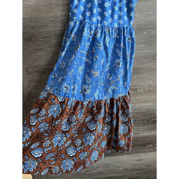 Janie And Jack Girls Dress Sz 5 Floral Blue Long Summer - Picture 3 of 4